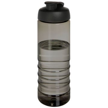 H2O Active® Eco Treble bidon z otwieraną pokrywką o pojemności 750 ml-Węgiel drzewny – Gift Design