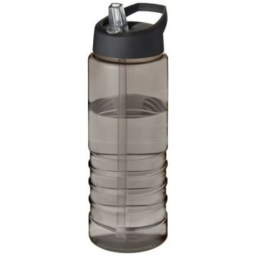 H2O Active® Eco Treble bidon z pokrywką z tutką o pojemności 750 ml -Węgiel drzewny – Gift Design