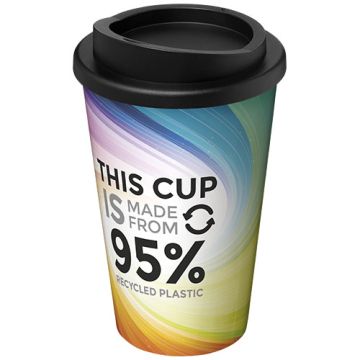 Brite-Americano® Recycled kubek izolowany o pojemności 350 ml-Biały – Gift Design