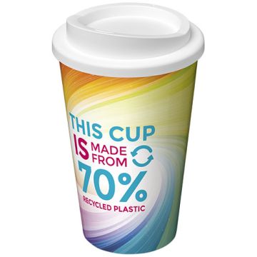 Brite-Americano® Eco izolowany kubek o pojemności 350 ml-Biały – Gift Design