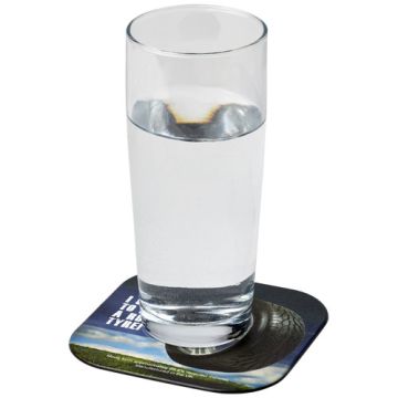Podkładka kwadratowa Brite-Mat® z recyklingowanego materiału-Czarny – Gift Design