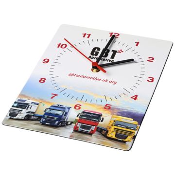 Prostokątny zegar ścienny Brite-Clock®-Czarny – Gift Design