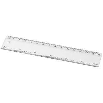 Linijka Renzo o długości 15 cm wykonana z tworzywa sztucznego-Przezroczysty klarowny – Gift Design