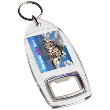 Brelok-otwieracz do butelek Jibe R1-Przezroczysty klarowny – Gift Design
