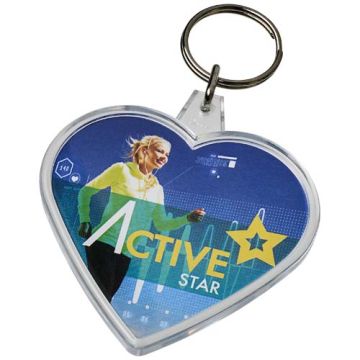 Brelok Combo w kształcie serca-Przezroczysty klarowny – Gift Design