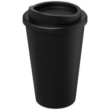 Kubek termiczny americano® o pojemności 350 ml z materiałów pochodzących z recyklingu-Czarny – Gift Design