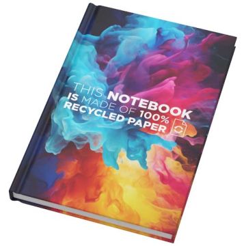 Notatnik Novella Brontë w formacie A5 z twardą okładką z papieru z recyklingu – 100 kartek-Biały – Gift Design