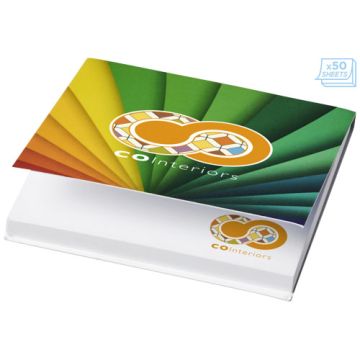 Karteczki samoprzylepne Sticky-Mate® 75x75mm w miękkiej okładce-Biały – Gift Design