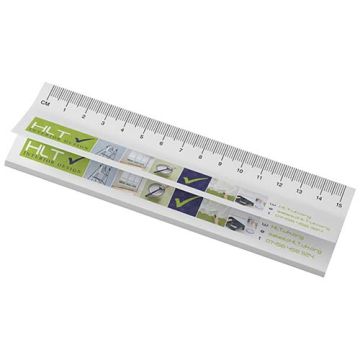 Sticky-Mate® samoprzylepne karteczki z recyklingu z nadrukowaną linijką-Biały – Gift Design