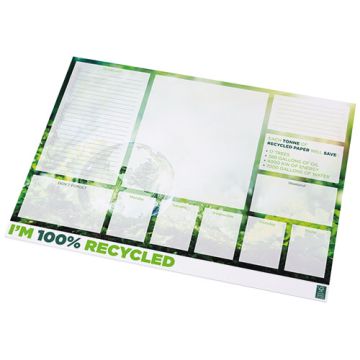 Notatnik Desk-Mate® w formacie A2 z materiałów z recyklingu-Biały – Gift Design