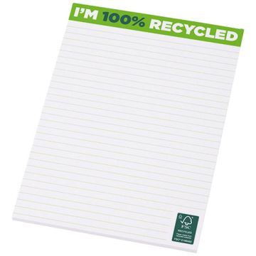 Notatnik Desk-Mate® w formacie A5 z materiałów z recyklingu-Biały – Gift Design