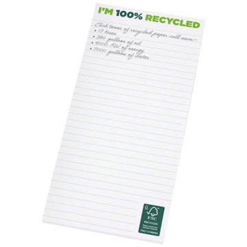 Notatnik Desk-Mate® w formacie A4 1-3 z materiałów z recyklingu-Biały – Gift Design