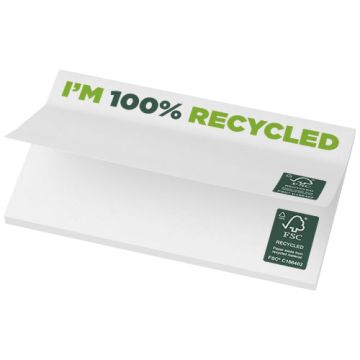 Karteczki samoprzylepne z recyklingu o wymiarach 127 x 75 mm Sticky-Mate®-Biały – Gift Design