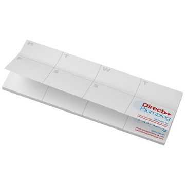 Sticky-Mate® samoprzylepne karteczki z recyklingu z wydrukowanym planerem-Biały – Gift Design