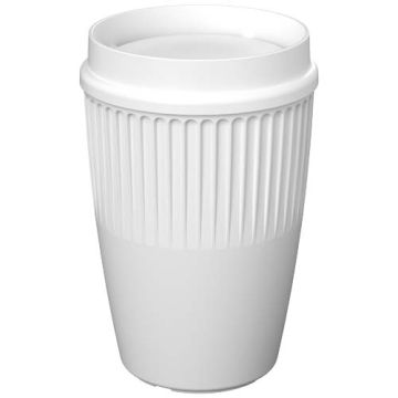 Cirrus POP kubek o pojemności 350 ml z pokrywką 360°-Biały – Gift Design