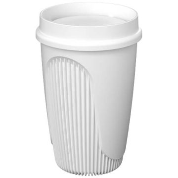 Alto POP kubek o pojemności 350 ml z pokrywką 360°-Biały – Gift Design