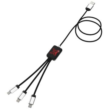 Kabel z podświetlonym logo 3w1 - SCX.design C17-Czerwony – Gift Design