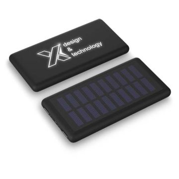 Solarny podświetlany powerbank SCX.design P30-Czarny – Gift Design