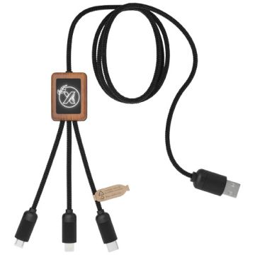 Kabel bambusowy 3 w 1 SCX.design C29-Drewniany – Gift Design