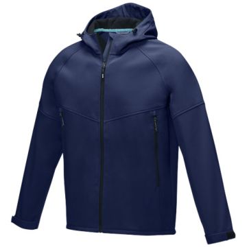 Męska kurtka softshell Coltan z materiałów z recyclingu z certyfikatem GRS-Granatowy – Gift Design