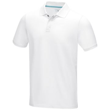 Męska organiczna koszulka polo Graphite-Biały – Gift Design