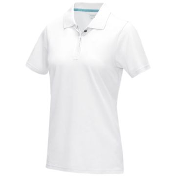 Damska organiczna koszulka polo Graphite-Biały – Gift Design