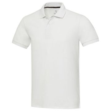 Emerald koszulka polo unisex z recyklingu z krótkim rękawem 200 g-m²-Biały – Gift Design