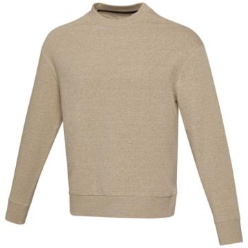 Tin sweter unisex Aware™ z okrągłym dekoltem z materiałów z recyklingu 280 g-m²-Owsianka – Gift Design