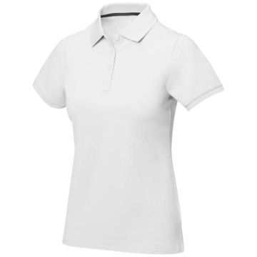 Damskie polo Calgary z krótkim rękawem 200 g-m²-Biały – Gift Design