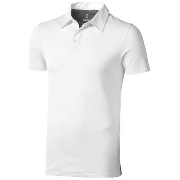 Męskie polo Markham z krótkim rękawem ze stretchu 200 g-m²-Biały – Gift Design