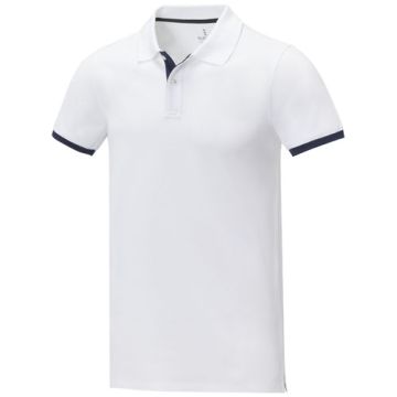 Męska koszulka polo duotone Morgan z krótkim rękawem 200 g-m²-Biały – Gift Design