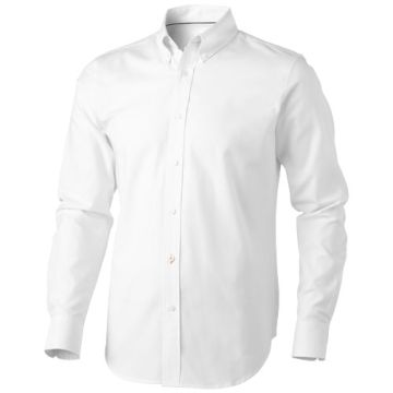 Męska koszula Vaillant z tkaniny Oxford z długim rękawem 142 g-m²-Biały – Gift Design