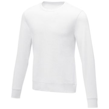 Charon męska bluza z okrągłym dekoltem 240 g-m²-Biały – Gift Design