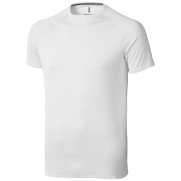 Męski T-shirt Niagara z krótkim rękawem z dzianiny Cool Fit odprowadzającej wilgoć 145 g-m²-Biały – Gift Design