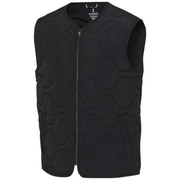Quartz pikowany bezrękawnik typu unisex z recyklingu z certyfikatem GRS-Czarny – Gift Design