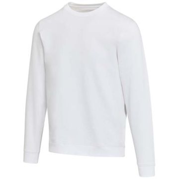 Jasper organiczna bluza unisex z recyklingu o gramaturze 280 g-m² z okrągłym dekoltem i certyfikatem OCS-Biały – Gift Design