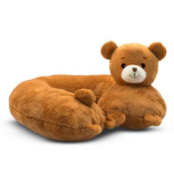 Pluszowa poduszka, zagłówek podróżny, miś | Triperd – Gift Design