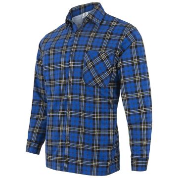 KOSZULA FLANELOWA NIEBIESKA SZKOCKA KRATA S – Gift Design