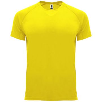 Bahrain sportowa koszulka dziecięca z krótkim rękawem 135 g-m²-Żółty – Gift Design