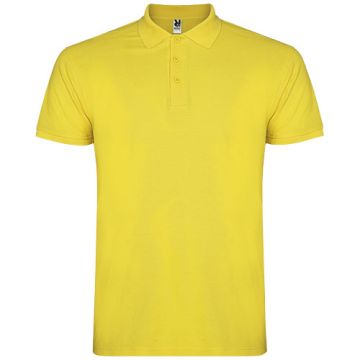 Star koszulka dziecięca polo z krótkim rękawem 200 g-m²-Żółty – Gift Design