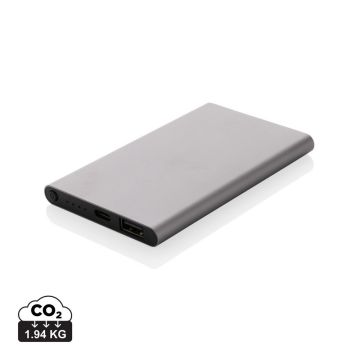 Power bank 4000 mAh z aluminium z recyklingu – Gift Design