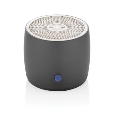 Basowy głośnik bezprzewodowy 3W Swiss Peak, aluminium z recyklingu – Gift Design