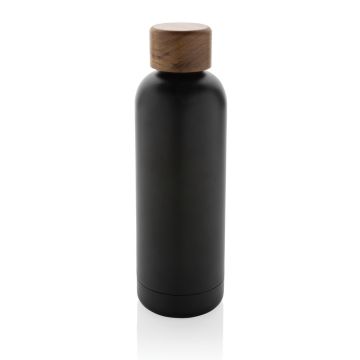 Butelka termiczna 500 ml Wood, stal nierdzewna z recyklingu – Gift Design