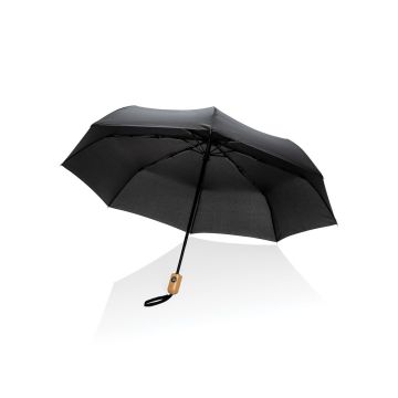 Bambusowy parasol automatyczny 21" AWARE™ RPET – Gift Design