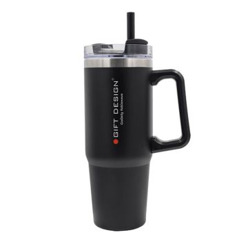 Kubek termiczny Memphis 900 ml, czarny – Gift Design