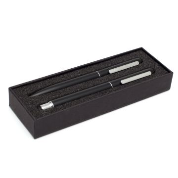 Zestaw piśmienniczy Fortaleza, czarny – Gift Design