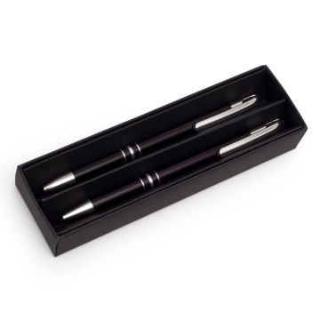 Zestaw piśmienniczy Campinas, czarny – Gift Design