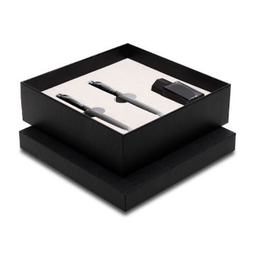 Zestaw piśmienniczy Gassin, czarny – Gift Design