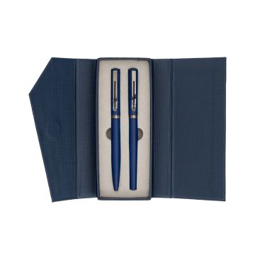 Zestaw piśmienniczy Majestic, granatowy – Gift Design