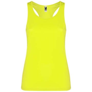 Shura damski podkoszulek sportowy 140 g-m²-Fluorescencyjny żółty – Gift Design